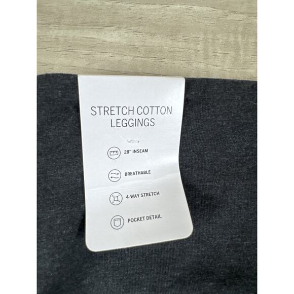 Victoria’s Secret Pink High‎ Rise Stretch Cotton Leggings Dark Grey Medium - Picture 4 of 6